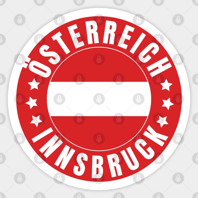 Innsbruck Sticker by footballomatic